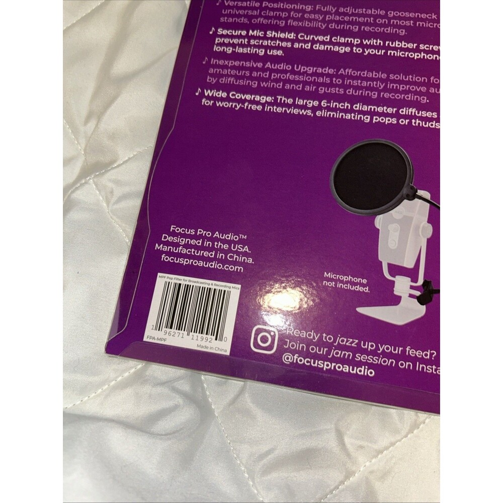 Pro Audio MPF Microphone Pop Filter Mask Shield Studio Recording Broadcasting - Picture 5 of 6